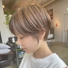 「NUDE」# 透明感 小顔補正立体カット 涼しげヘア ボブショート