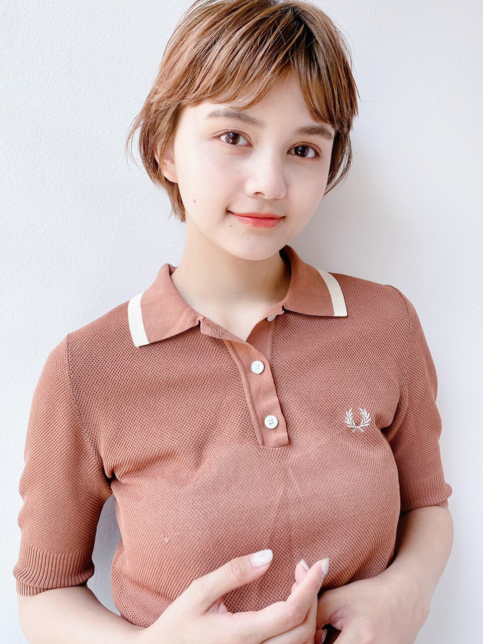 センターパートで可愛いショート［髪質改善/池袋&目白&大塚］