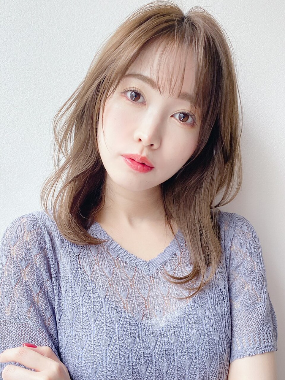 面長/シースルーレイヤーミディアム［髪質改善/池袋&目白&大塚］