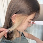 sheer gray × earring color ×White beige