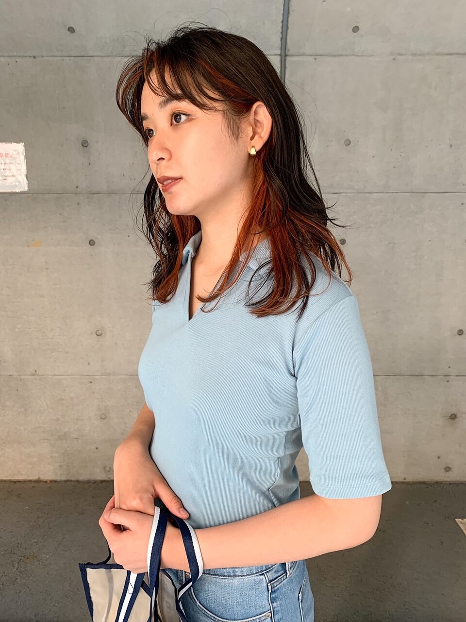 顔まわりハイライトオレンジ