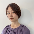 マロンベージュ大人ショートボブ