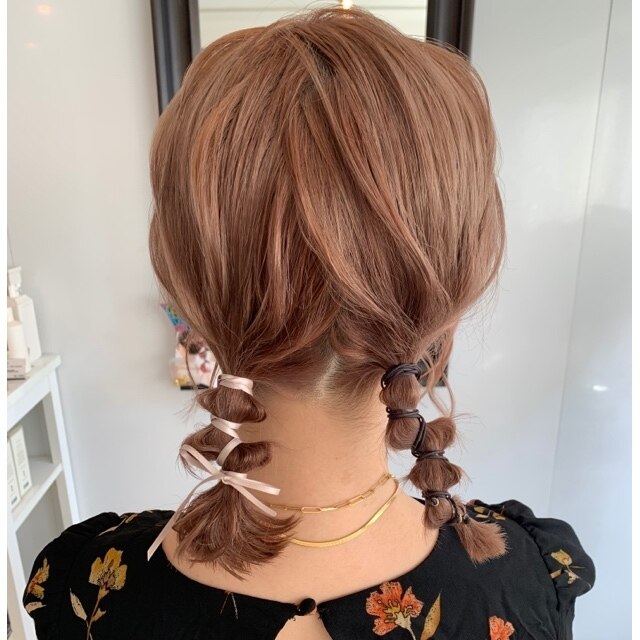 ツインテール たまねぎ お洒落ボブ 崩れない 小顔 編み込み