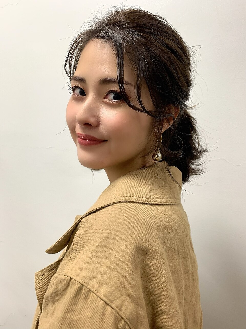 大人可愛いポニースタイル
