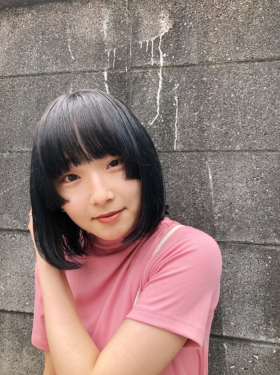 黒ボブ姫カット
