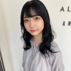 小顔前髪カット+ブルーブラック