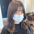 〇ブリーチなし ラベンダーグレージュ くびれヘア グレージュ