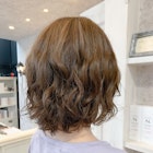 福山市美容室Caary人気 ヘーゼルベージュカラーしっかりパーマ