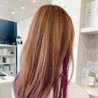 福山市美容室Caary人気 インナーカラー塩基性ピンク×パープル