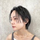 マッシュショートハンサムショートグレージュ髪質改善暗髪黒髪