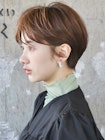 フレンチガーリーマッシュショート／マロンベージュ／30代40代