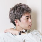 シルバーバイオレット×ツーブロック