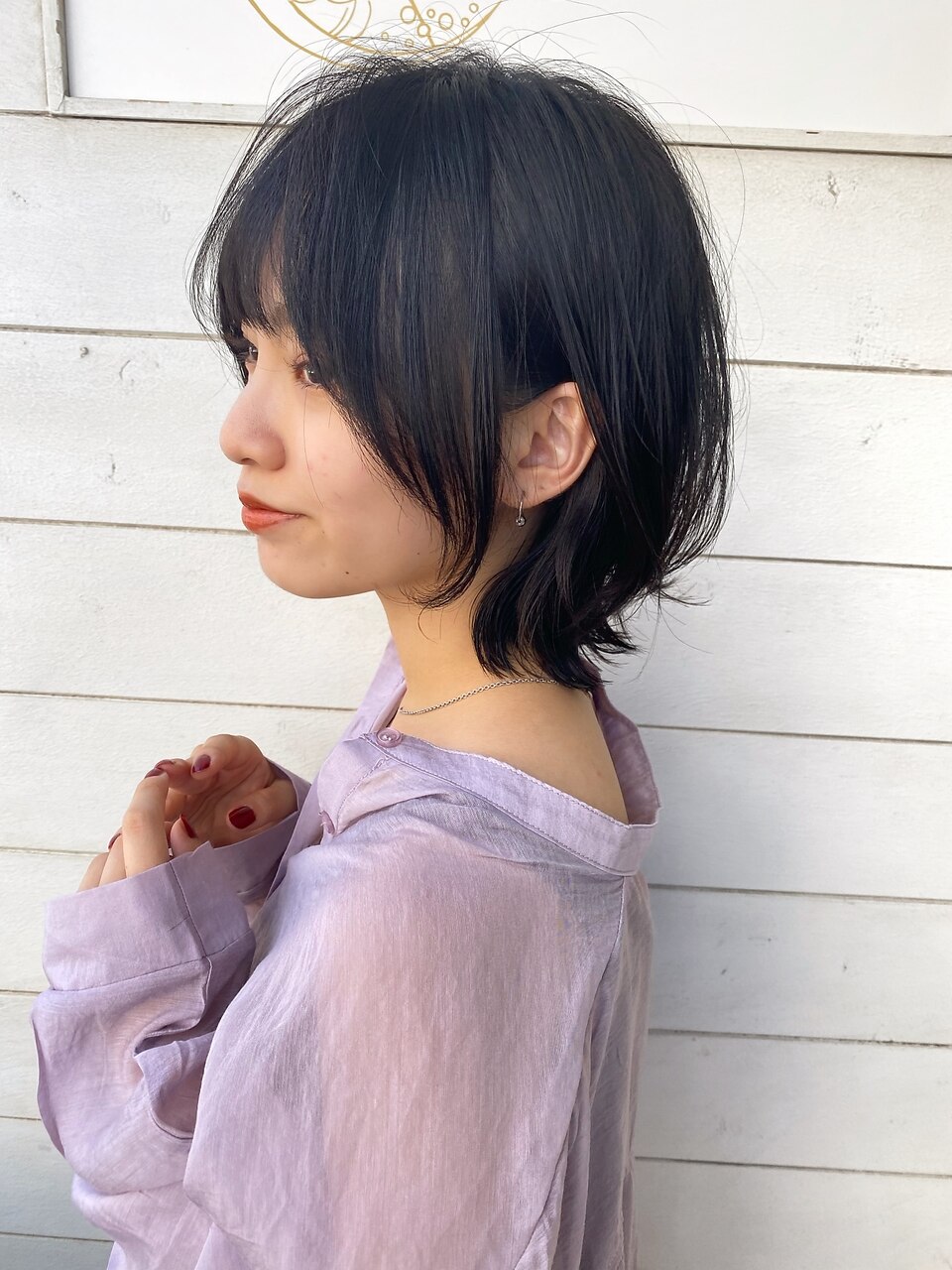 ボブ×外ハネの最強バランスで甘めウルフボブ