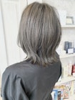 福山市美容室Caary ブリーチ無し透明感アイスグレージュ