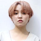 【丸みショート】ハイトーンピンクの大人ショートボブ恵比寿渡辺