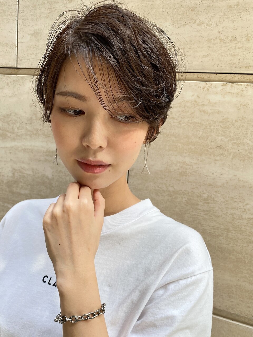 イルミナカラー透明感◎かきあげバングショート【Yamaki】