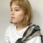 【三ツ井純】グレージュ ウェット 簡単スタイリング外ハネボブ