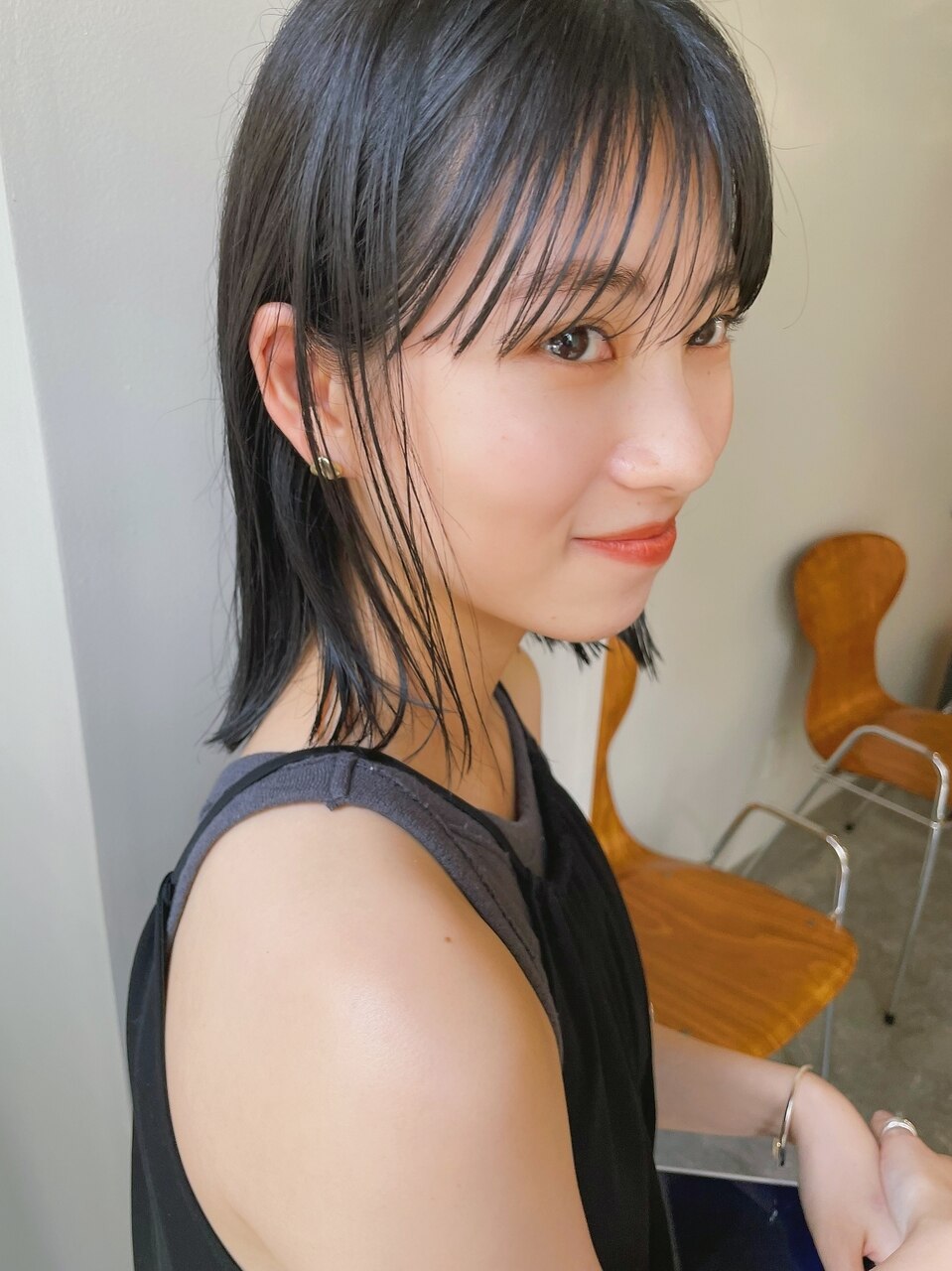 シースルーバング×ヘルシーブラック