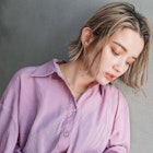 Aラインボブ/かきあげ/ブリーチ/ダブルカラー/髪質改善/20代30代