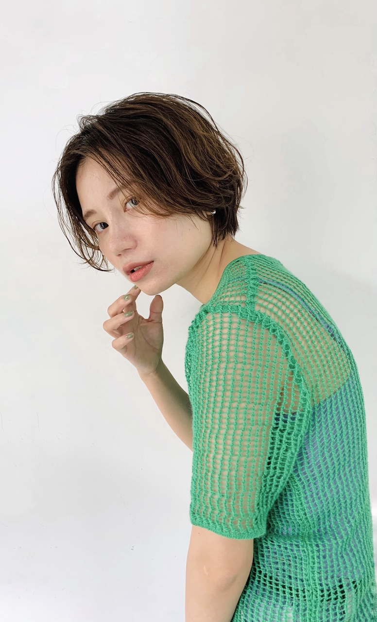 ニュアンスカールの束感ショート