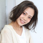 大人のグレーベージュ☆ゆるっとレイヤー切りっぱなしボブ