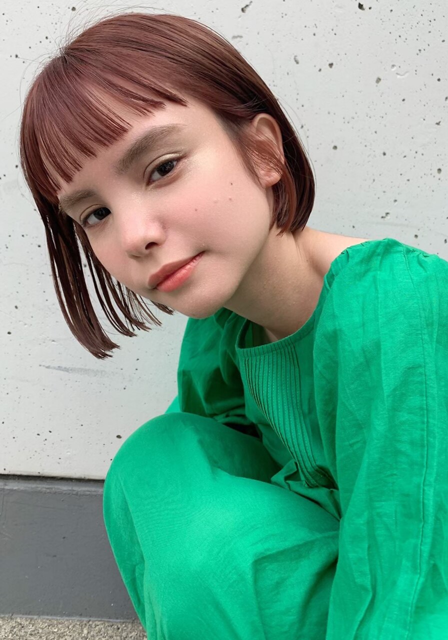 表参道 roijir  ミニボブ×パープルアッシュカラー