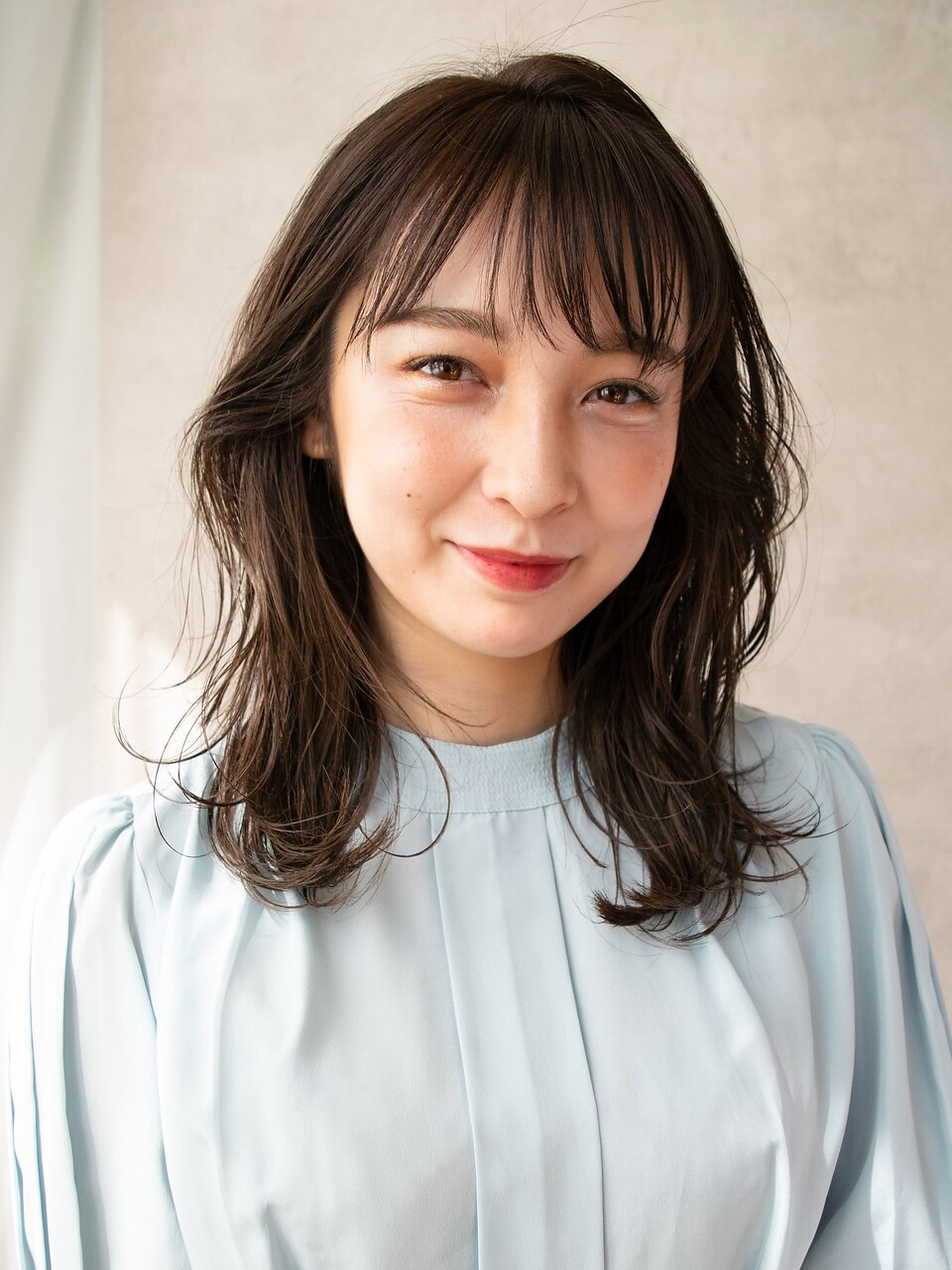 透け感アッシュ/レイ���ーロブ#フェザーバング#大人かわいい#ボブ