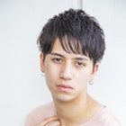 ☆波巻きハイライト束感ツーブロックマッシュパーマ