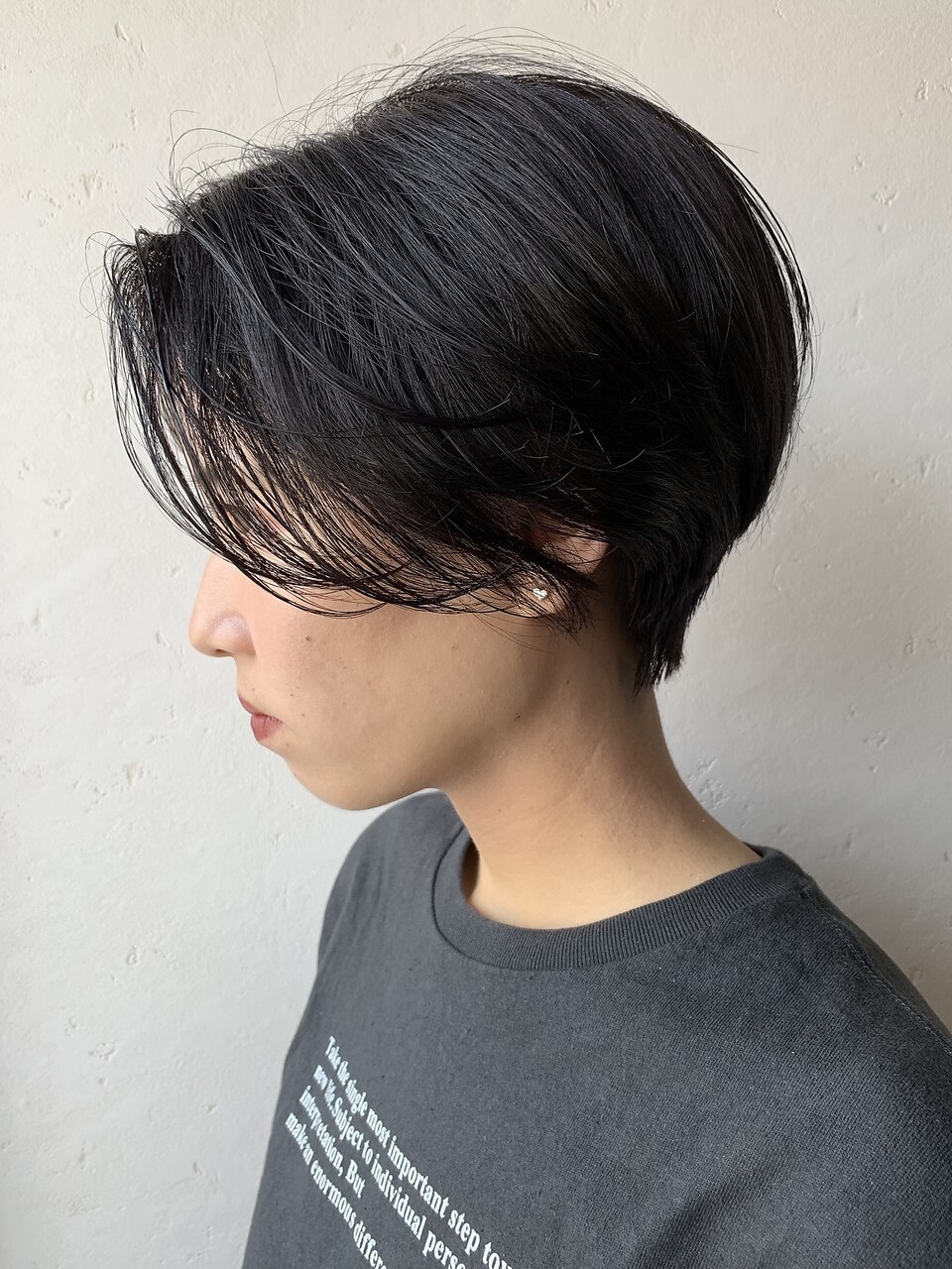 韓国風ブルーブラックハンサムショート☆みの色