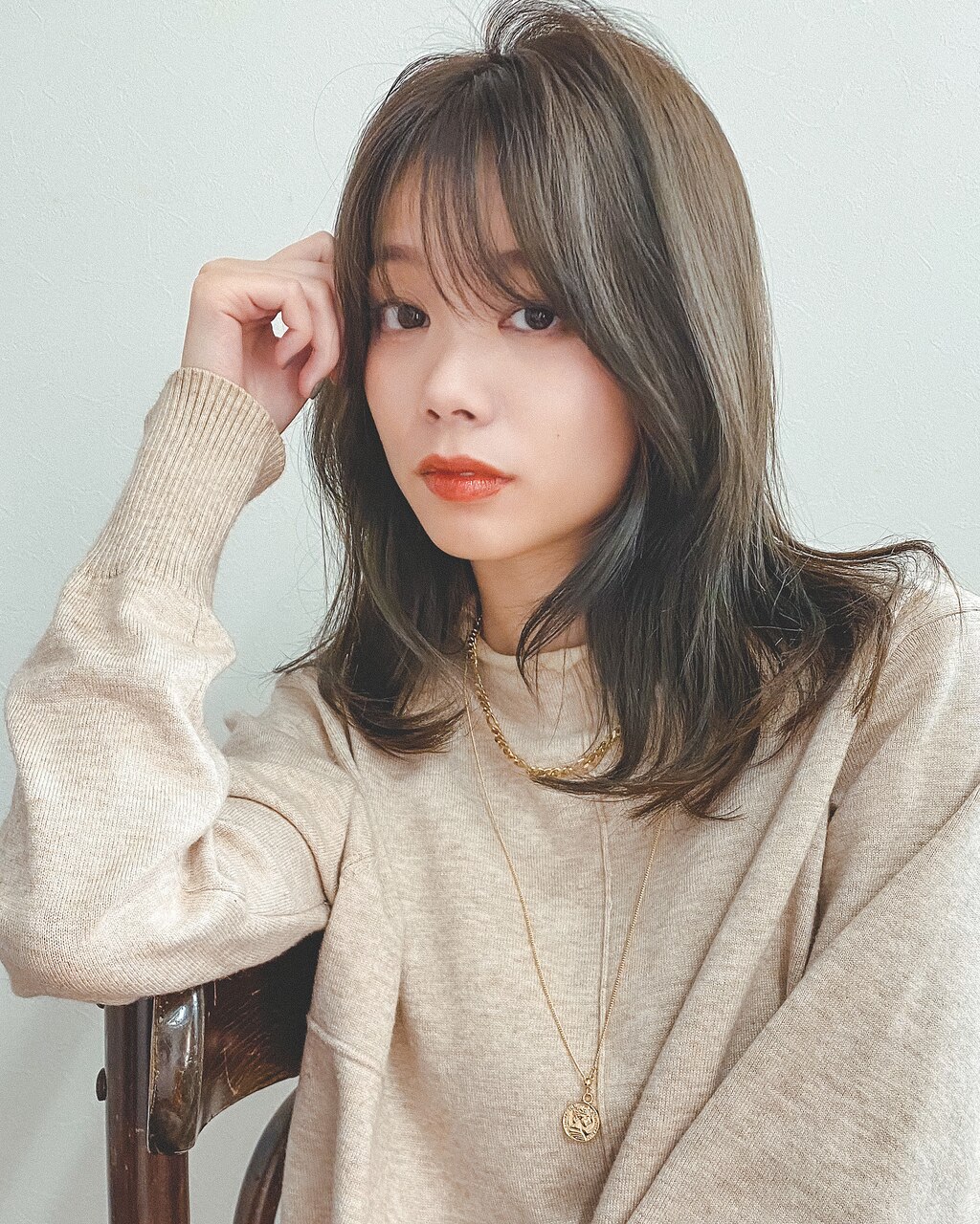 シースルーバング 流れる顔まわり オルチャン レイヤー