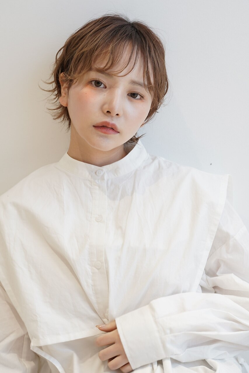 大人可愛い20代30代40代耳掛けハンサム高円寺ひし形ショート
