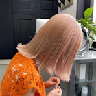 大人かわいいピンクベージュ/ナチュラルモード/小顔美人ボブ