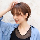 大人可愛い丸みひし形ショート ニュアンスパーマ 20代30代40代