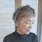 【mouf】40代50代60代グレイヘア アシメくびれショート