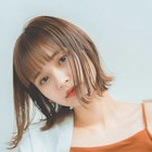 外ハネボブ ボブ 切りっぱなし ハイライト ブリーチ