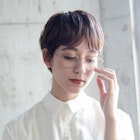 大人かわいいマッシュショートハンサム前髪フェザーバングボブ