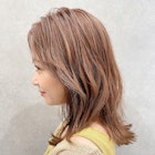 大人なセンター分け_ヘーゼルベージュ♪_前髪無し/20代/30代