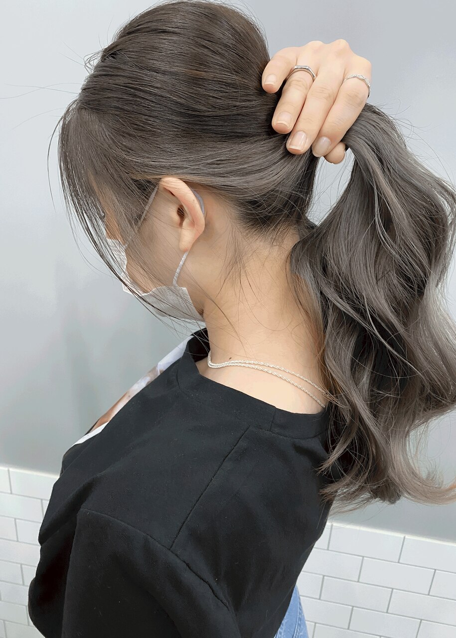 ☆玉腰指名☆インナーカラー×シルキーベージュ×プラチナカラー