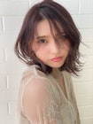 ミディアムレイヤー×��イライトピンクグレージュ
