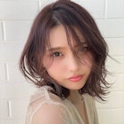 ミディアムレイヤー×��イライトピンクグレージュ