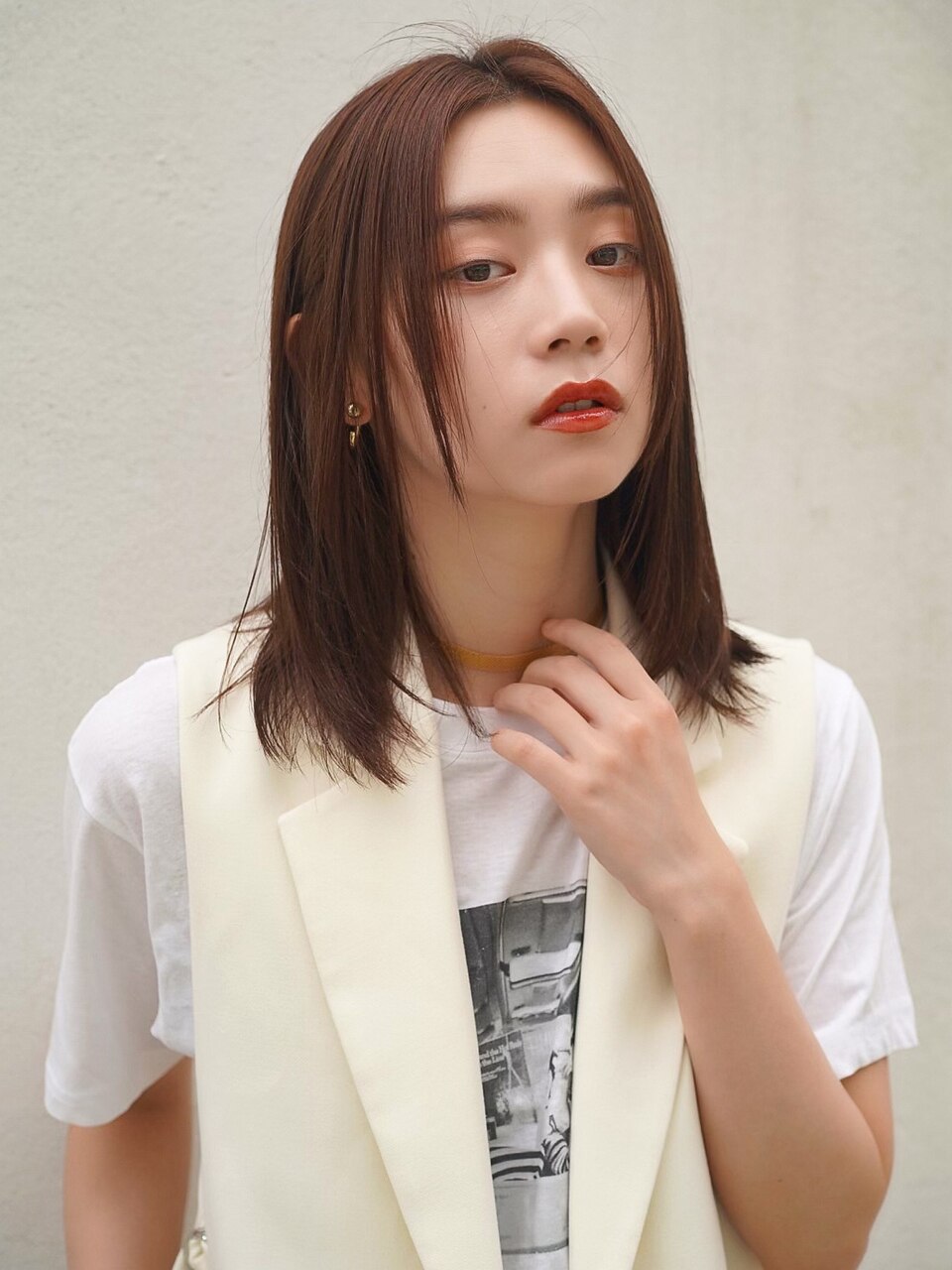 【藤原三知代】大人かわいいさらつやミディ