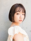 大人かわいいフェザーバングボブ