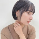 小顔に見える大人ショートボブ/インナーカラー