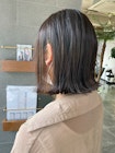 ▲秋色、ダークグレージュ×プツッと外ハネボブ▲by iro
