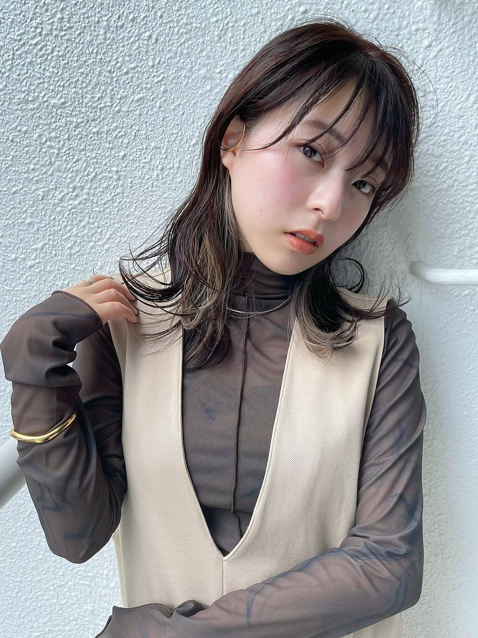 ウルフ×外ハネ×インナーカラー【本多身和子】