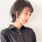 "ミニウルフ 顔まわりウルフ ウルフボブ 黒髪カタログ"