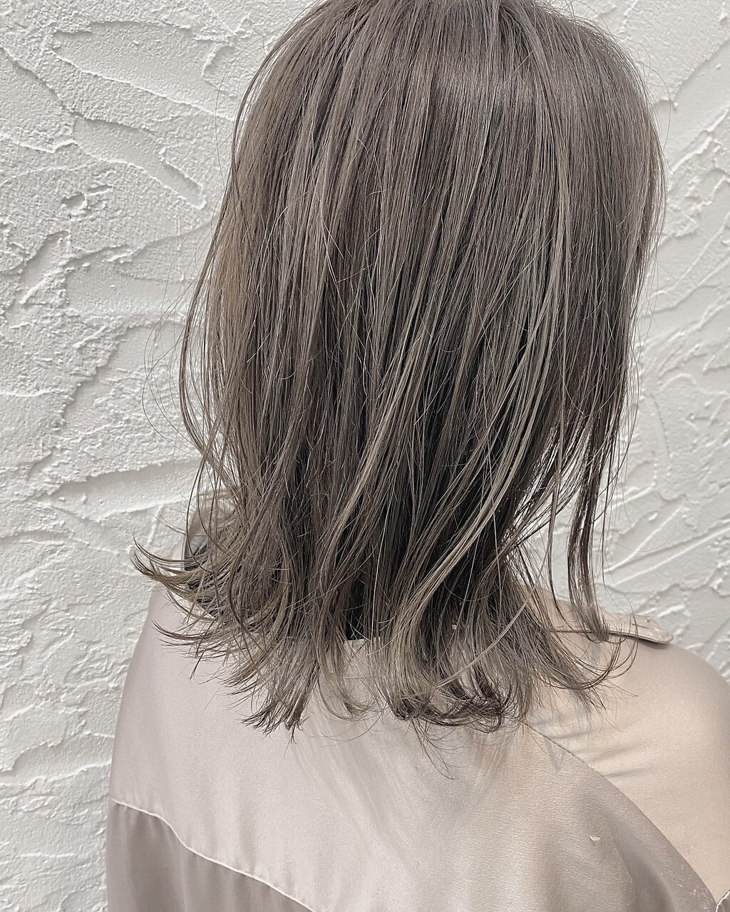 [CAMON. ]#外ハネミディ#ハイライト#カーキグレージュ