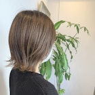 外ハネが可愛いミントベージュ