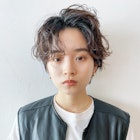 パーマハンサムショート_カーキグレージュマッシュショート_8151