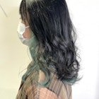 ☆エメラルドグリーン、インナーカラー☆10代20代30代